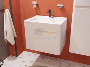 Тумба с раковиной Kare Luxe 600 навесная 1 ящик