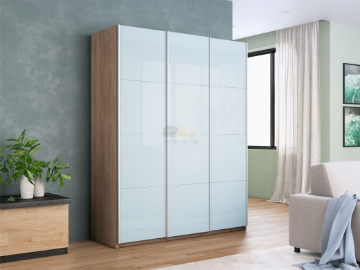 Шкаф-купе Прайм 3-х дверный 2100 три стекла белые Сонома