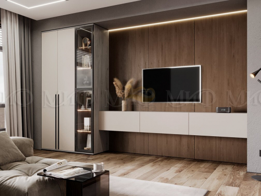 Модульная гостиная Норд Кашемир, Крафт серый